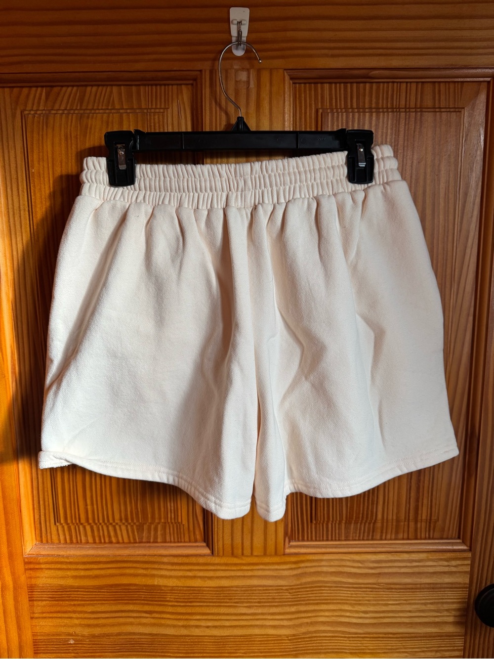 Comfrt Women’s Oversized White Drawstring Lounge Shorts - Picture 2 of 3